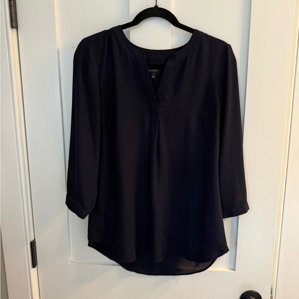 Talbots Women's Navy Blouse